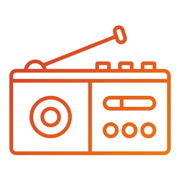 Wektorowy styl ikon radiowych