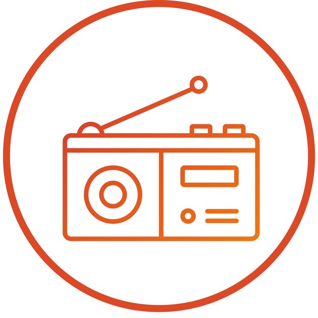 Wektorowy styl ikon radiowych