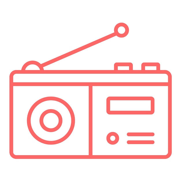 Wektorowy styl ikon radiowych