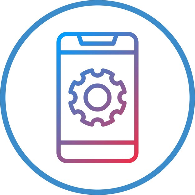 Wektorowy styl ikon telefonów komórkowych