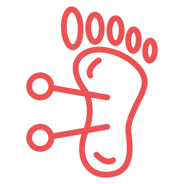 Plik wektorowy wektorowy styl ikony akupunktury stóp