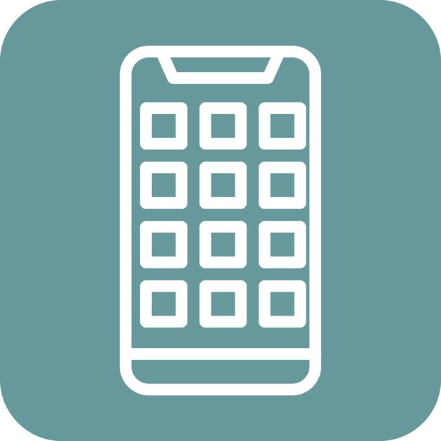 Wektorowy styl ikony aplikacji mobilnej