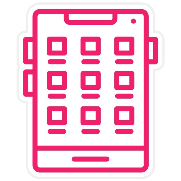 Wektorowy styl ikony aplikacji mobilnej