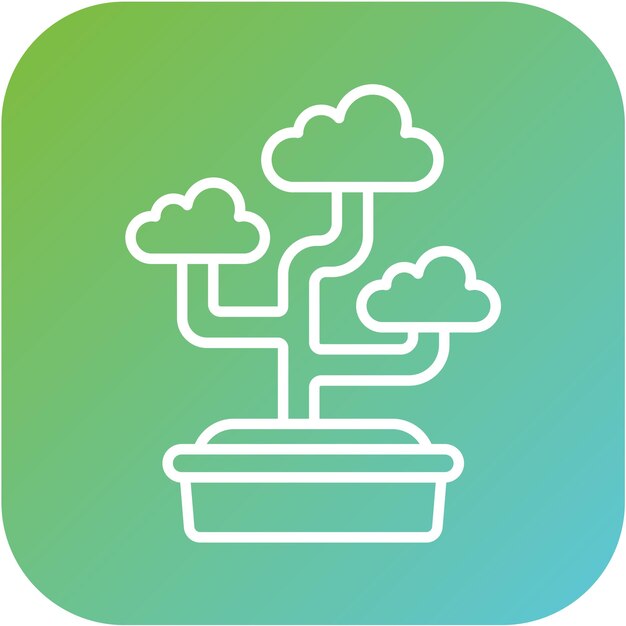 Wektorowy styl ikony Bonsai