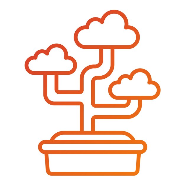 Wektorowy styl ikony Bonsai