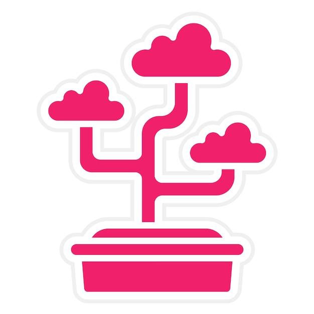 Wektorowy styl ikony Bonsai