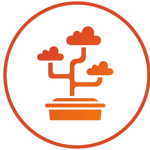 Wektorowy styl ikony Bonsai