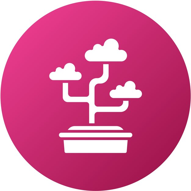 Wektorowy styl ikony Bonsai