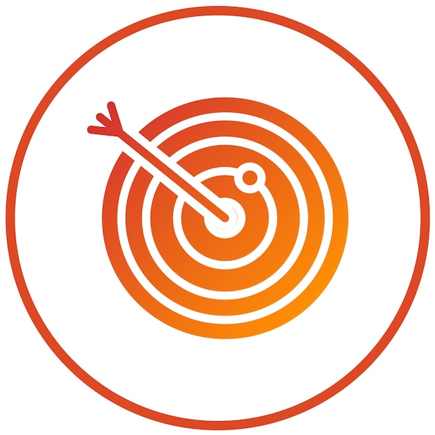 Wektorowy styl ikony Bullseye