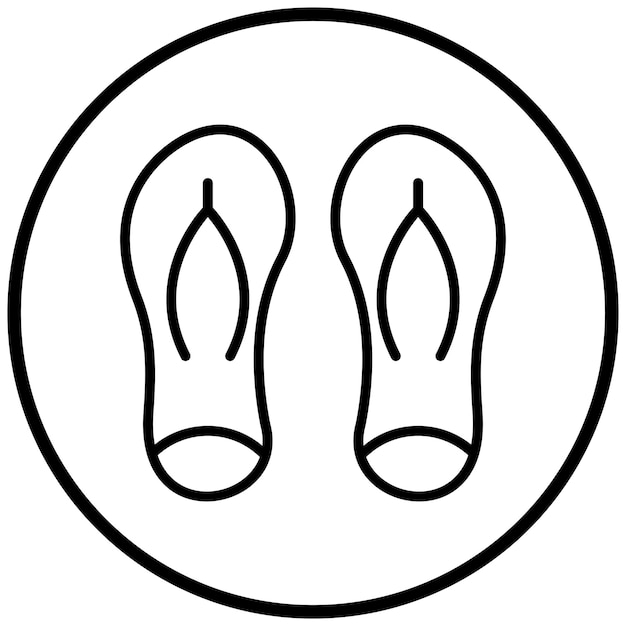 Plik wektorowy wektorowy styl ikony flip flops