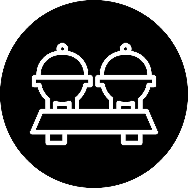 Wektorowy styl ikony gastronomii