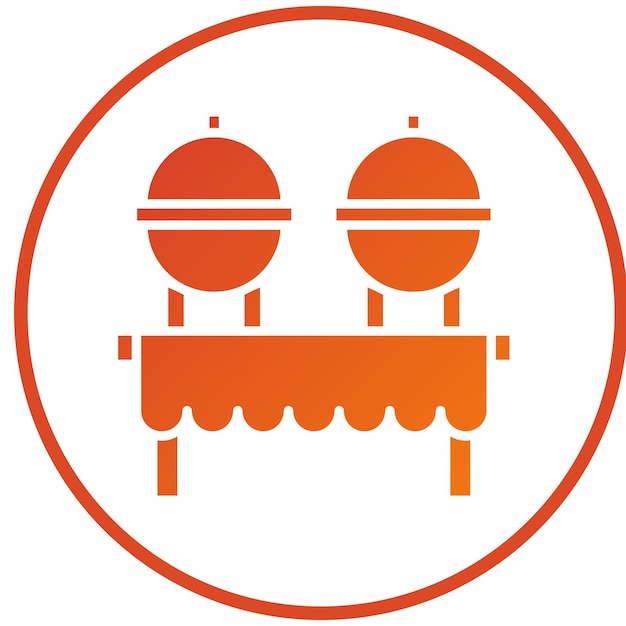 Wektorowy styl ikony gastronomii
