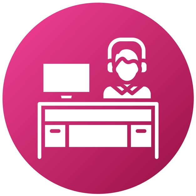Wektorowy styl ikony Helpdesk