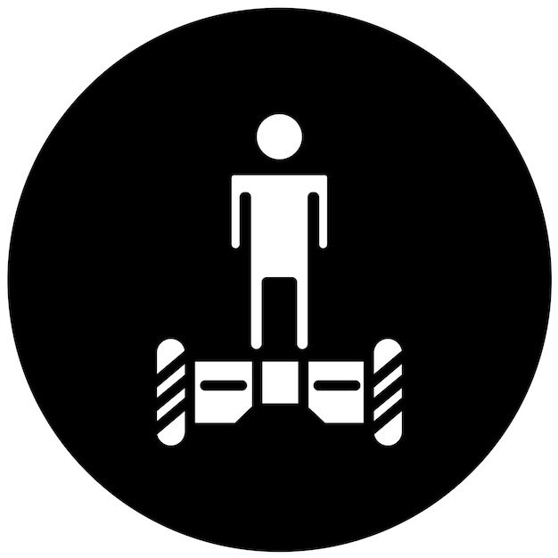 Wektorowy styl ikony Hoverboarding
