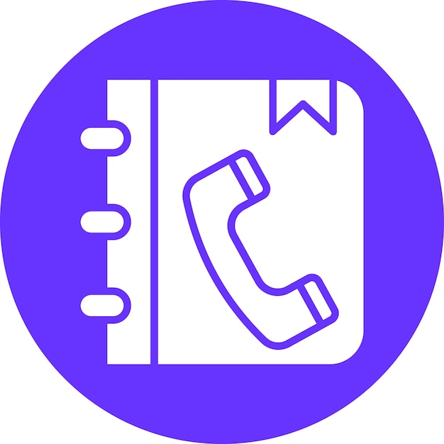 Plik wektorowy wektorowy styl ikony książki telefonicznej