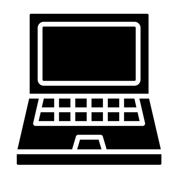 Wektorowy styl ikony laptopa