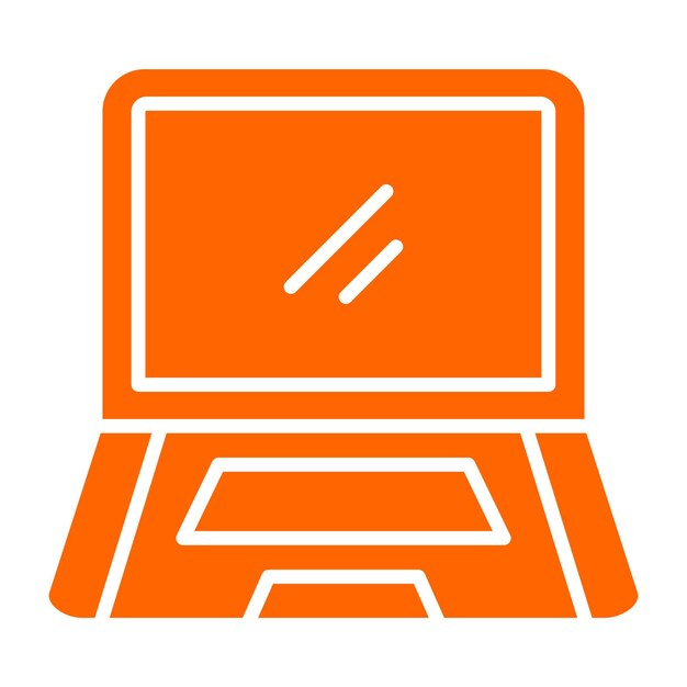Wektorowy styl ikony laptopa