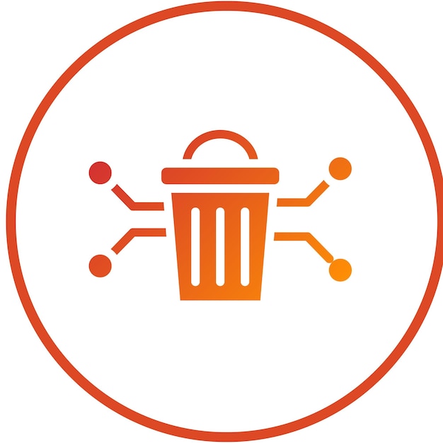 Wektorowy styl ikony likwidacji CleanTech