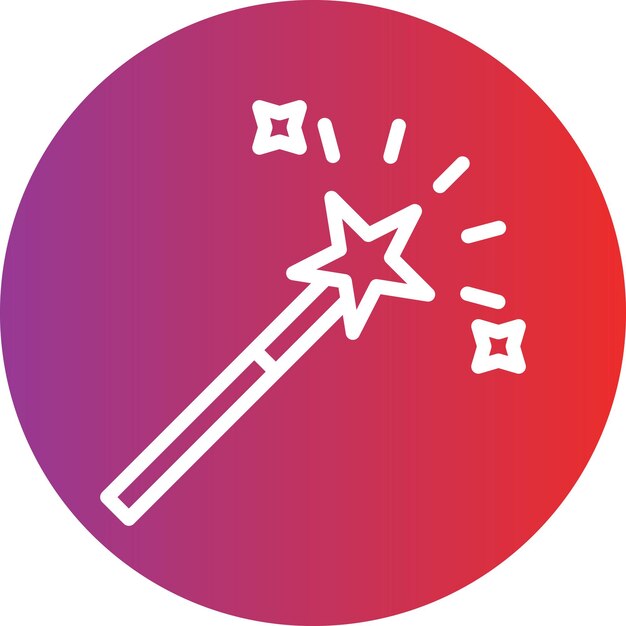 Wektorowy styl ikony Magic Stick