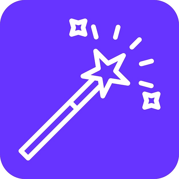 Wektorowy styl ikony Magic Stick
