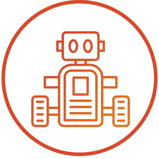 Wektorowy styl ikony mobilnego robota
