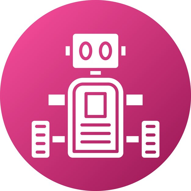 Wektorowy styl ikony mobilnego robota