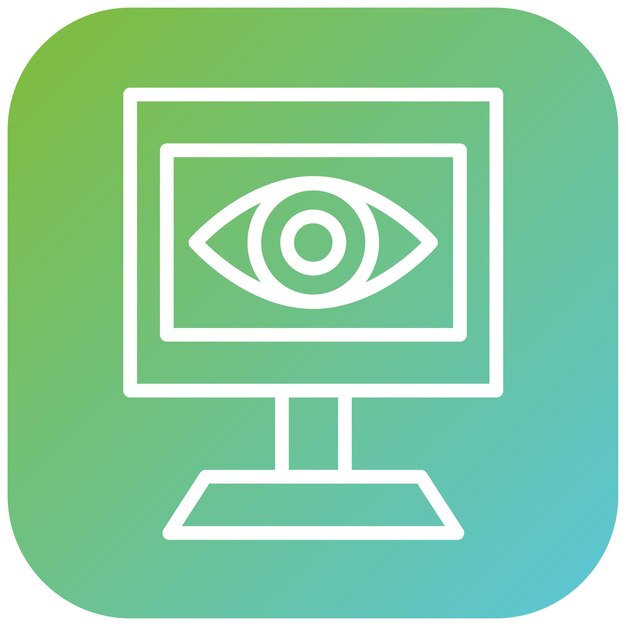 Wektorowy styl ikony monitorowania zdarzeń cybernetycznych
