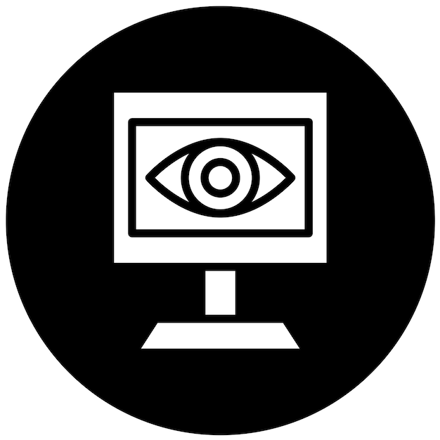 Wektorowy styl ikony monitorowania zdarzeń cybernetycznych