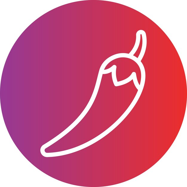 Wektorowy styl ikony pieprzu chilli