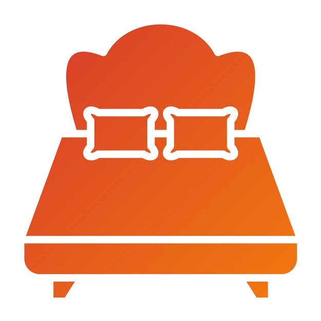 Plik wektorowy wektorowy styl ikony podwójnego łóżka