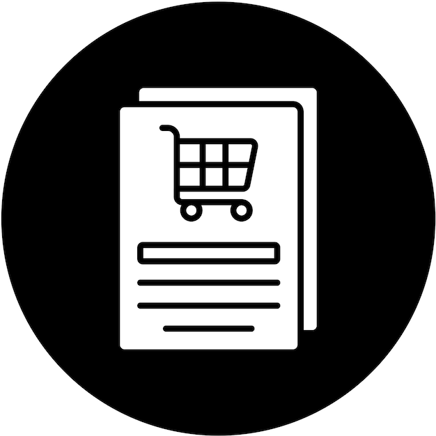 Wektorowy styl ikony rejestracji koszyka