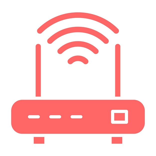 Wektorowy styl ikony routera Wi-Fi