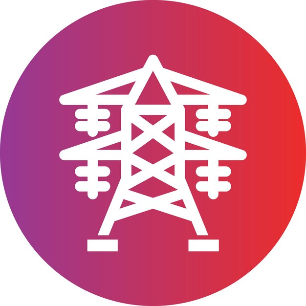 Wektorowy styl ikony wieży elektrycznej