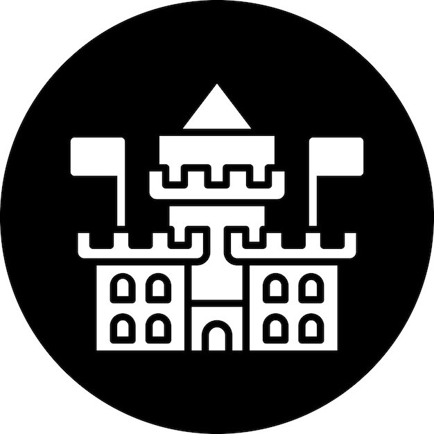 Wektorowy styl ikony zamku