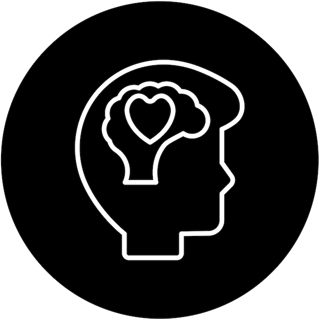 Wektorowy styl ikony zdrowia psychicznego