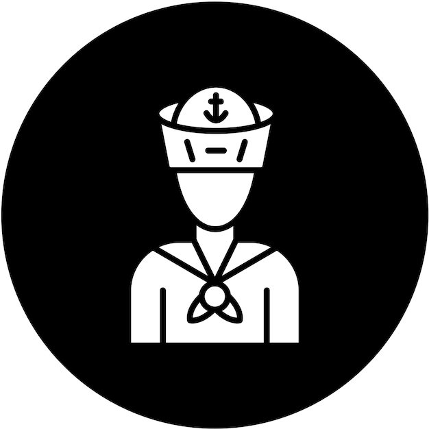 Wektorowy styl ikony żeglarza