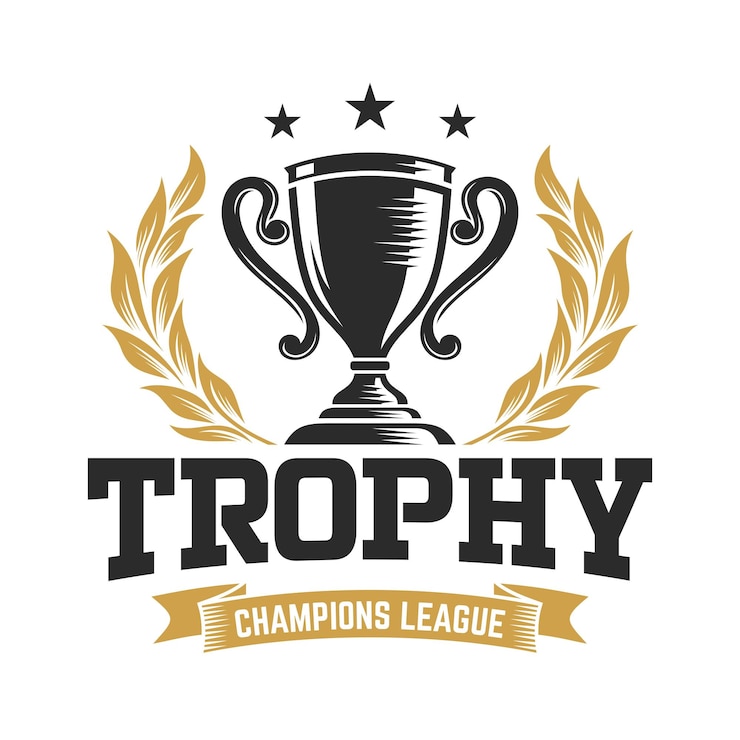 Wektor wektorowy szablon designu logo trofeum turnieju