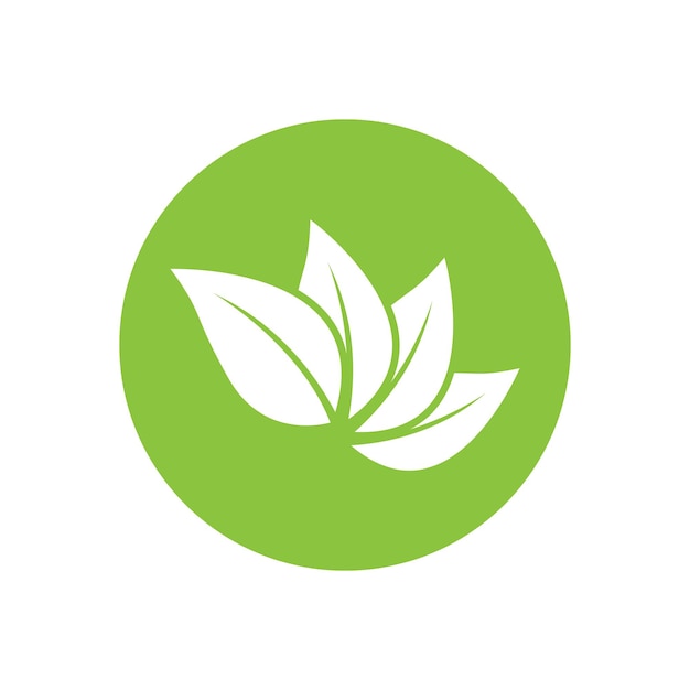 Wektorowy szablon elementu symbolu logo zielonego liścia