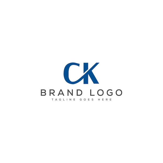 Wektorowy szablon projektowania logo CK dla marki