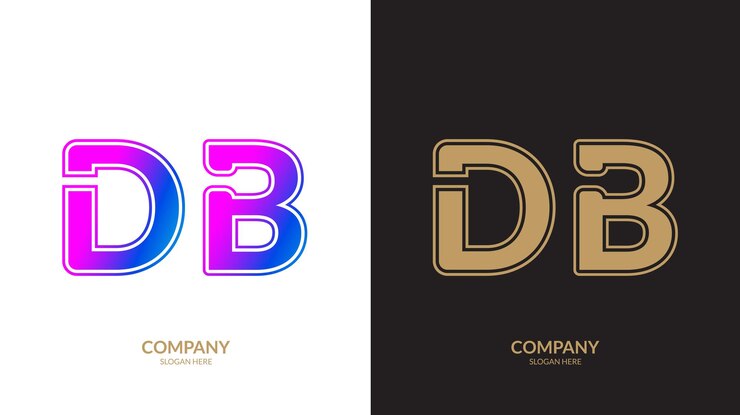 Wektor wektorowy szablon projektowania logo litery db