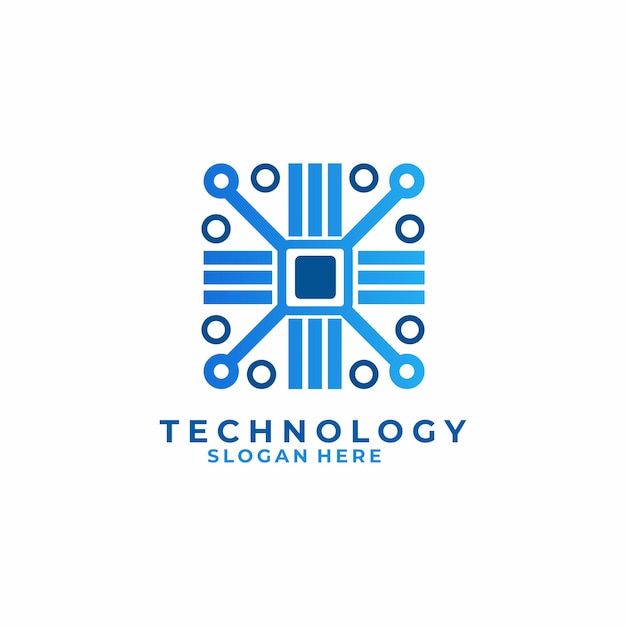 Wektorowy szablon projektowania logo technologii Wektorowy projekt projektowania logo obwodu