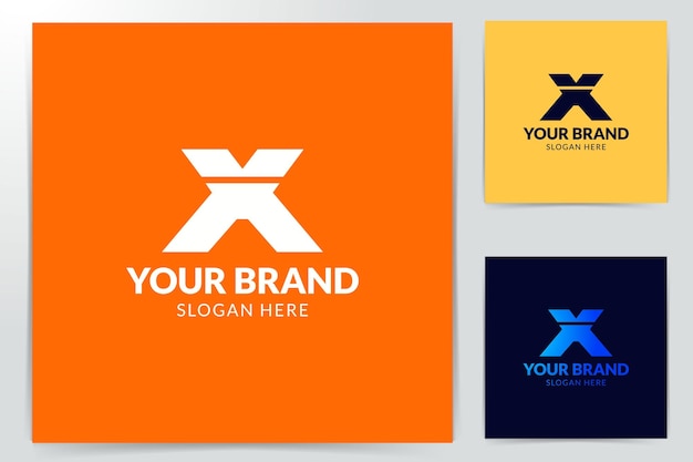 Wektorowy szablon projektowania tożsamości marki korporacyjnej X logo
