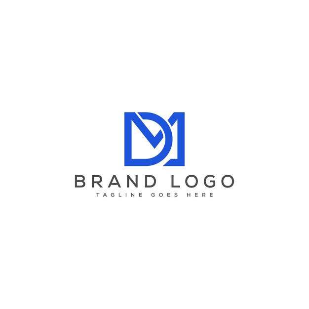 Wektorowy szablon projektu logo DM dla marki