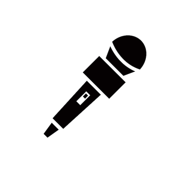 Wektorowy szablon projektu logo ikony mikrofonu