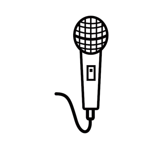 Wektorowy szablon projektu logo ikony mikrofonu