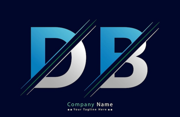 Wektorowy Szablon Projektu Logo Litery Db