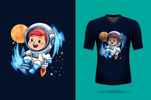 Plik wektorowy wektorowy uroczy astronauta jeżdżący rakietą w kosmosie kreskówka ikona wektorowa ilustracja ikona przyrody zwierząt koncepcja izolowana