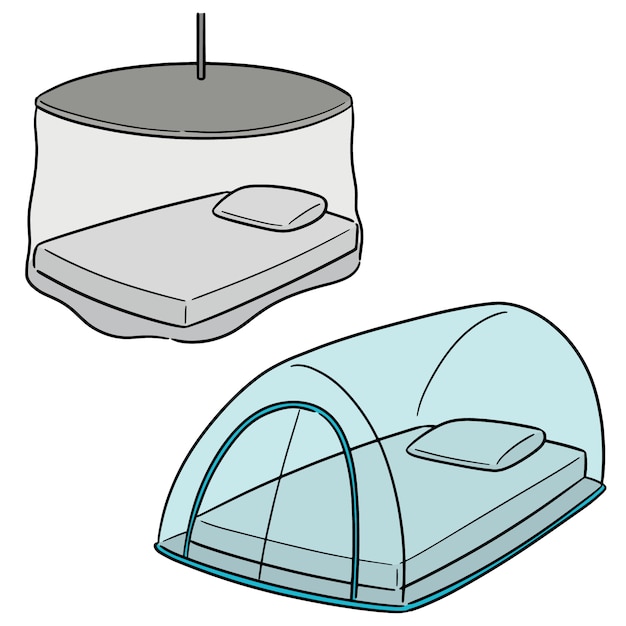 Plik wektorowy wektorowy ustawiający moskitiera