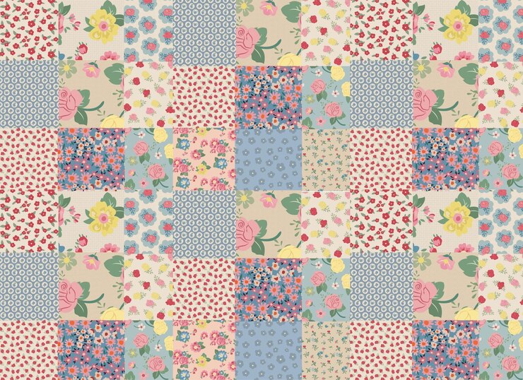 Wektor wektorowy wzór ilustracji vintage patchwork