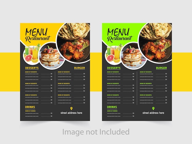 Wektorowy wzór projektu menu pięknych potraw